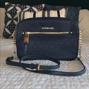Michael Kors Navy Polly Crossbody Large Purse